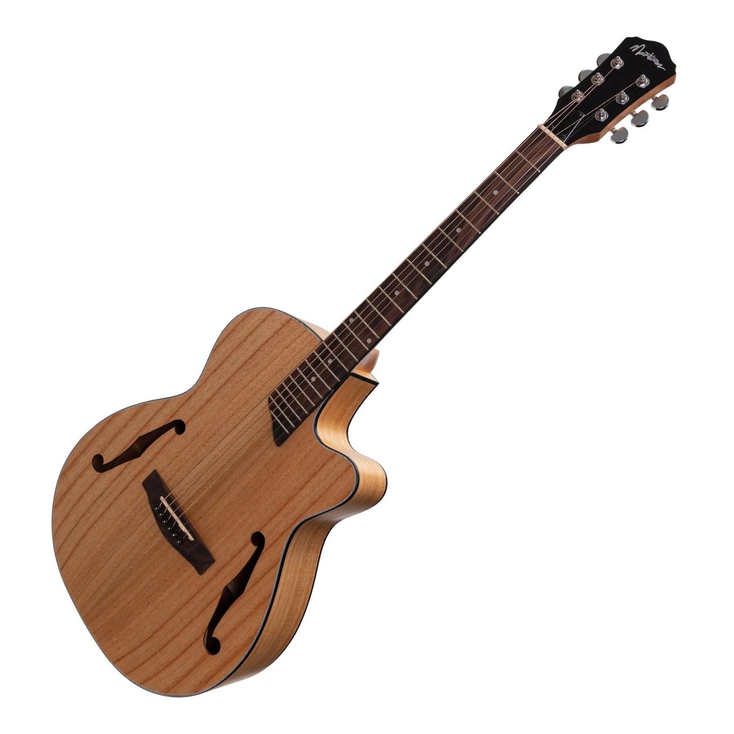 Martinez Jazz Hybrid Acoustic Small Body Cutaway Guitar (Mindi-Wood) - GIG Guitars