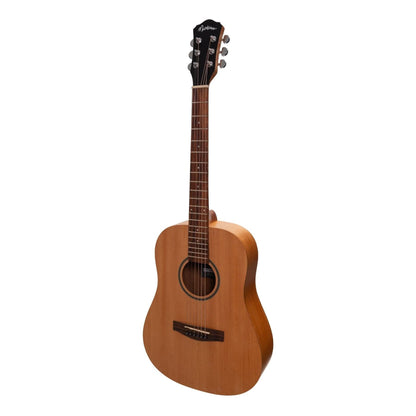 Martinez Left Handed Acoustic-Electric Middy Traveller Guitar (Mahogany) - GIG Guitars