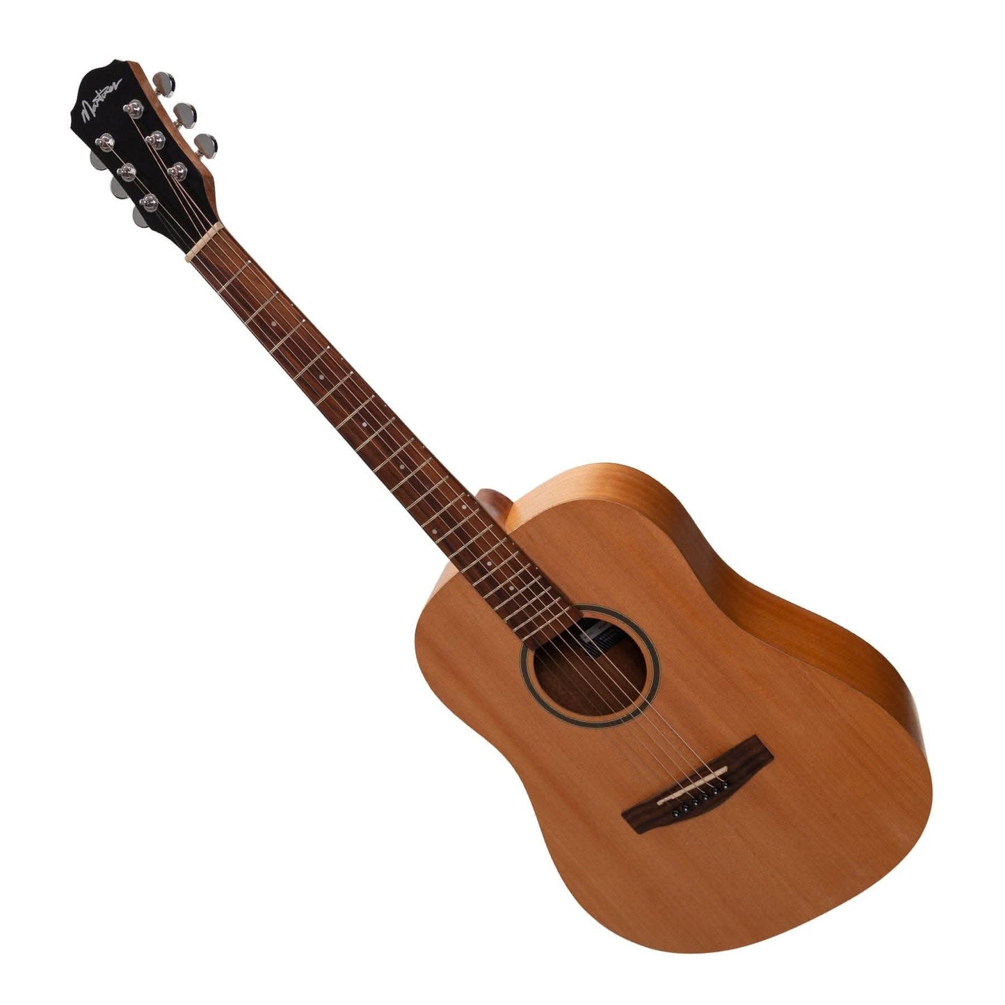 Martinez Left Handed Acoustic-Electric Middy Traveller Guitar (Mahogany) - GIG Guitars