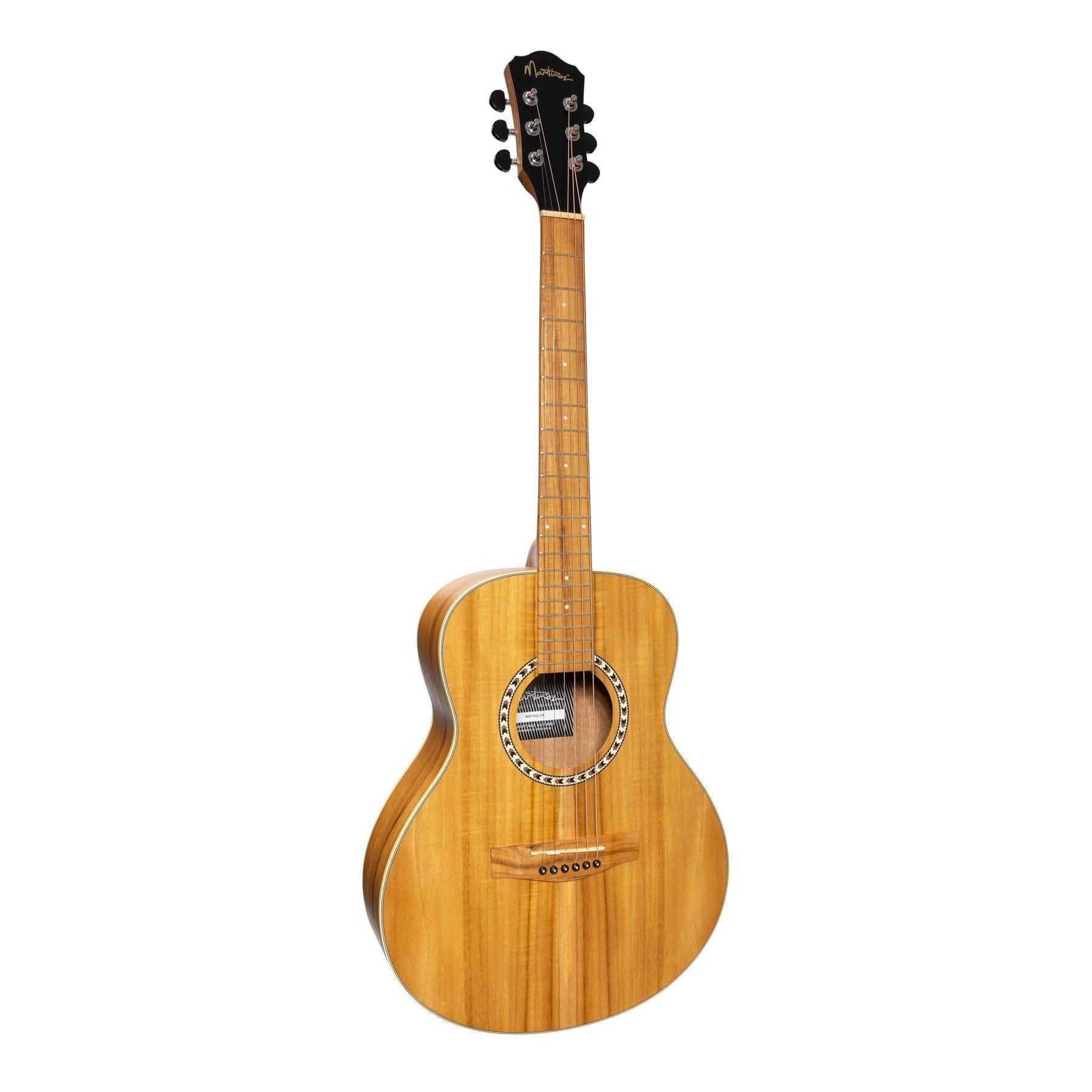 Martinez Left Handed Acoustic-Electric Short-Scale Guitar (Jati-Teakwood) - GIG Guitars