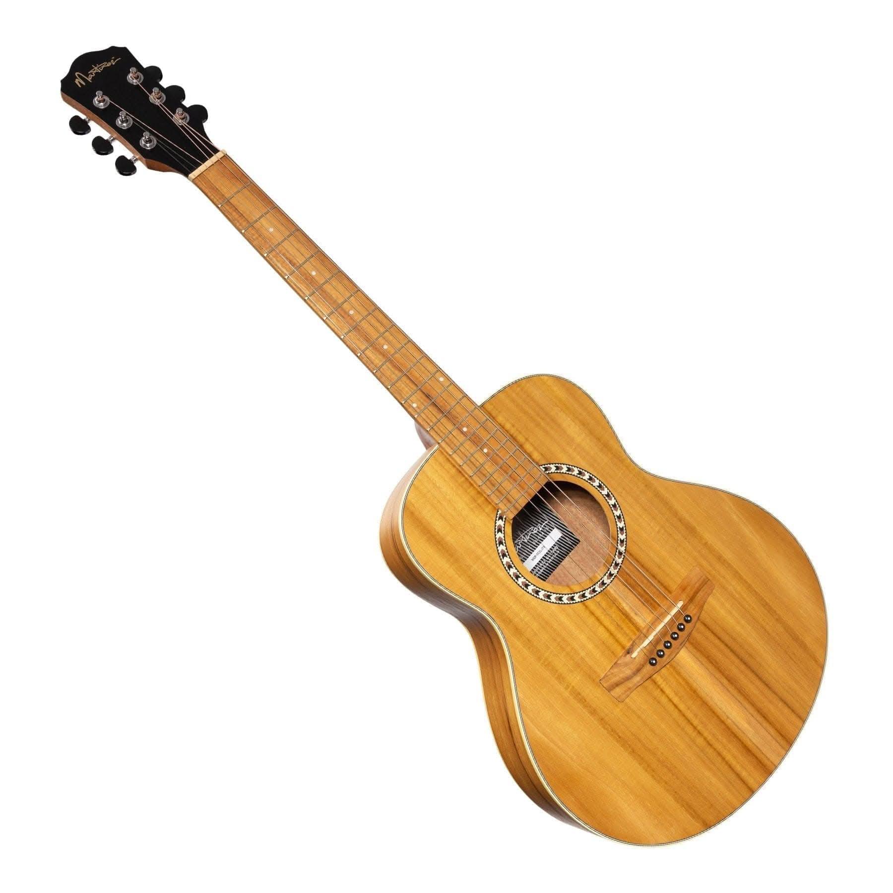 Martinez Left Handed Acoustic-Electric Short-Scale Guitar (Jati-Teakwood) - GIG Guitars