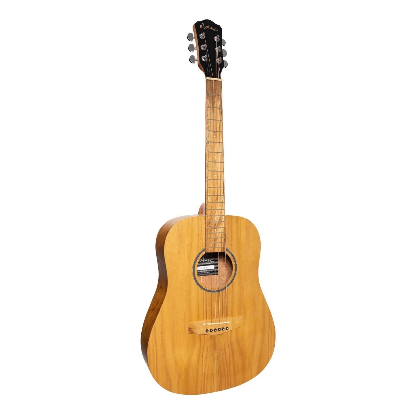 Martinez Left Handed Acoustic Middy Traveller Guitar (Jati-Teakwood) - GIG Guitars