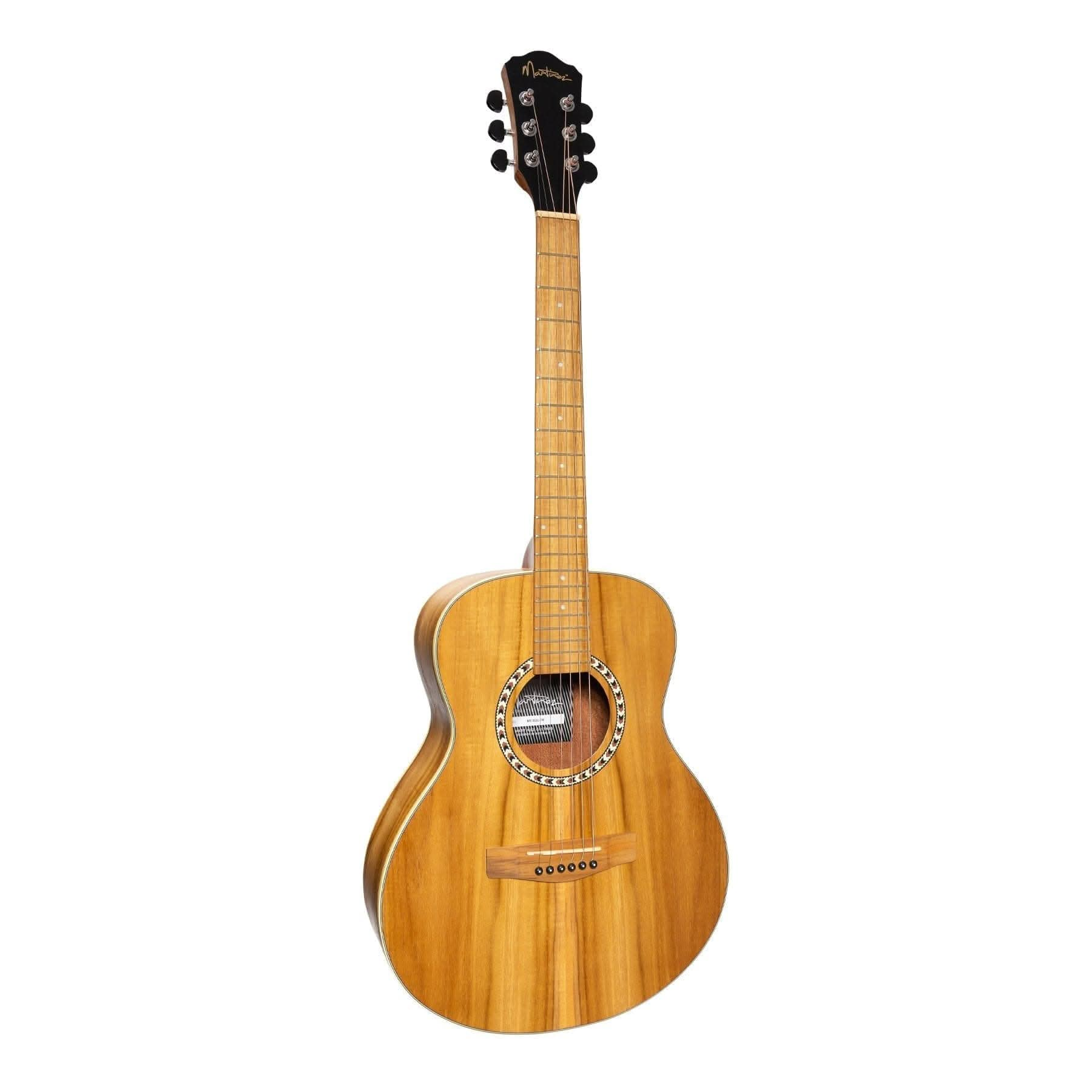 Martinez Left Handed Acoustic Short Scale Guitar (Jati-Teakwood) - GIG Guitars