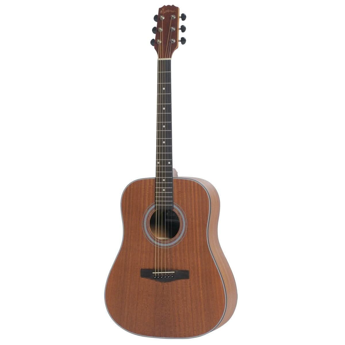 Martinez 'Mahogany Series' Mahogany Acoustic Dreadnought Guitar (Natural Satin) - GIG Guitars