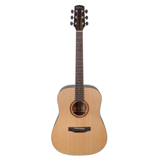 Martinez 'Natural Series' Left Handed Spruce Top Acoustic Dreadnought Guitar (Open Pore) - GIG Guitars