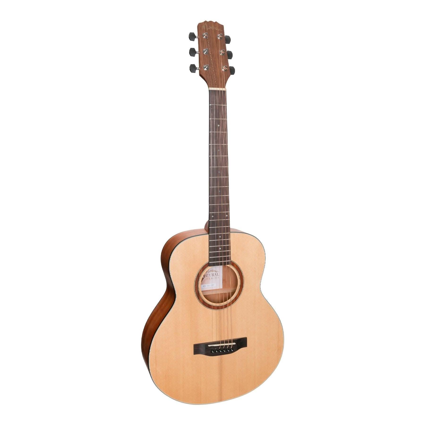 Martinez 'Natural Series' Left Handed Spruce Top Mini Short Scale Acoustic-Electric Guitar (Open Pore) - GIG Guitars