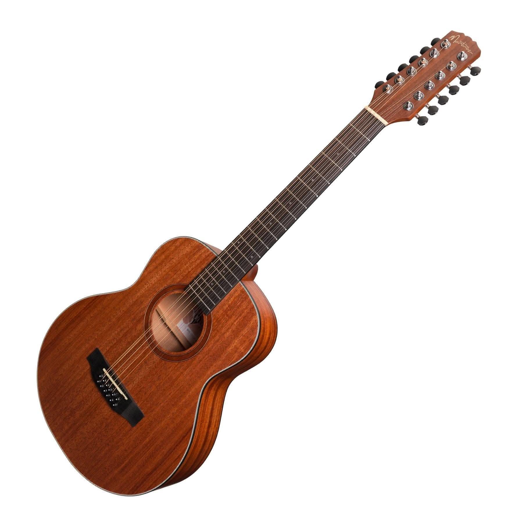 Martinez 'Natural Series' Mahogany Top 12-String Acoustic-Electric Mini Short Scale Guitar (Open Pore) - GIG Guitars