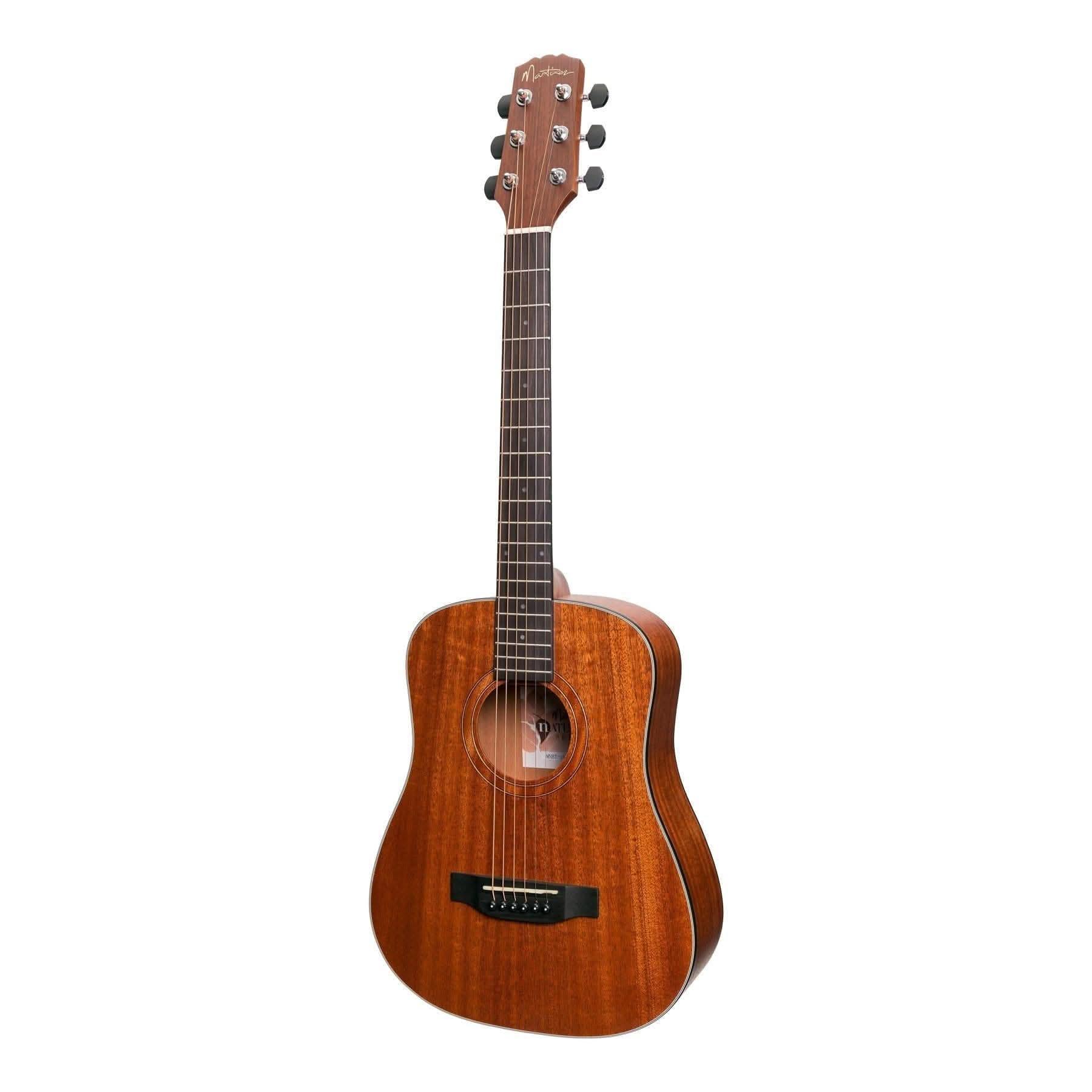 Martinez 'Natural Series' Mahogany Top Acoustic-Electric Babe Traveller Guitar (Open Pore) - GIG Guitars