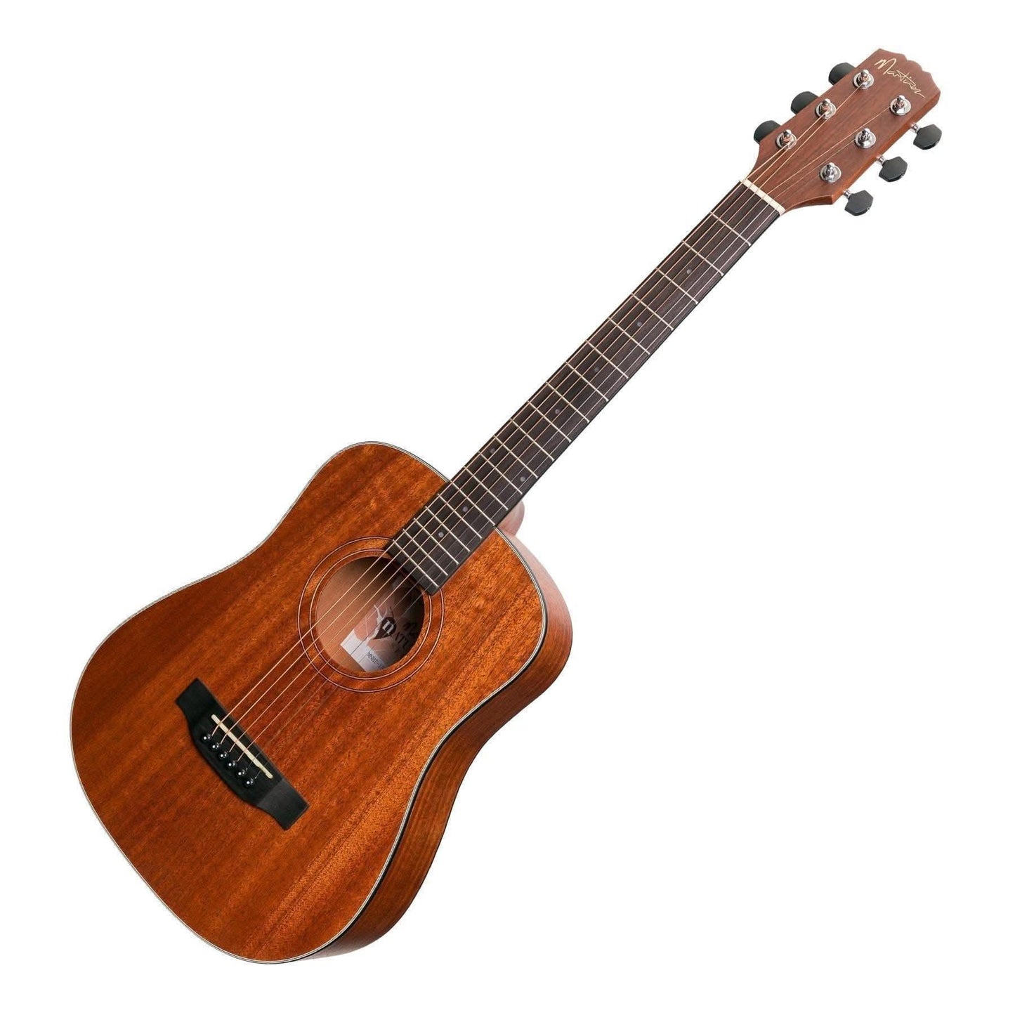 Martinez 'Natural Series' Mahogany Top Acoustic-Electric Babe Traveller Guitar (Open Pore) - GIG Guitars