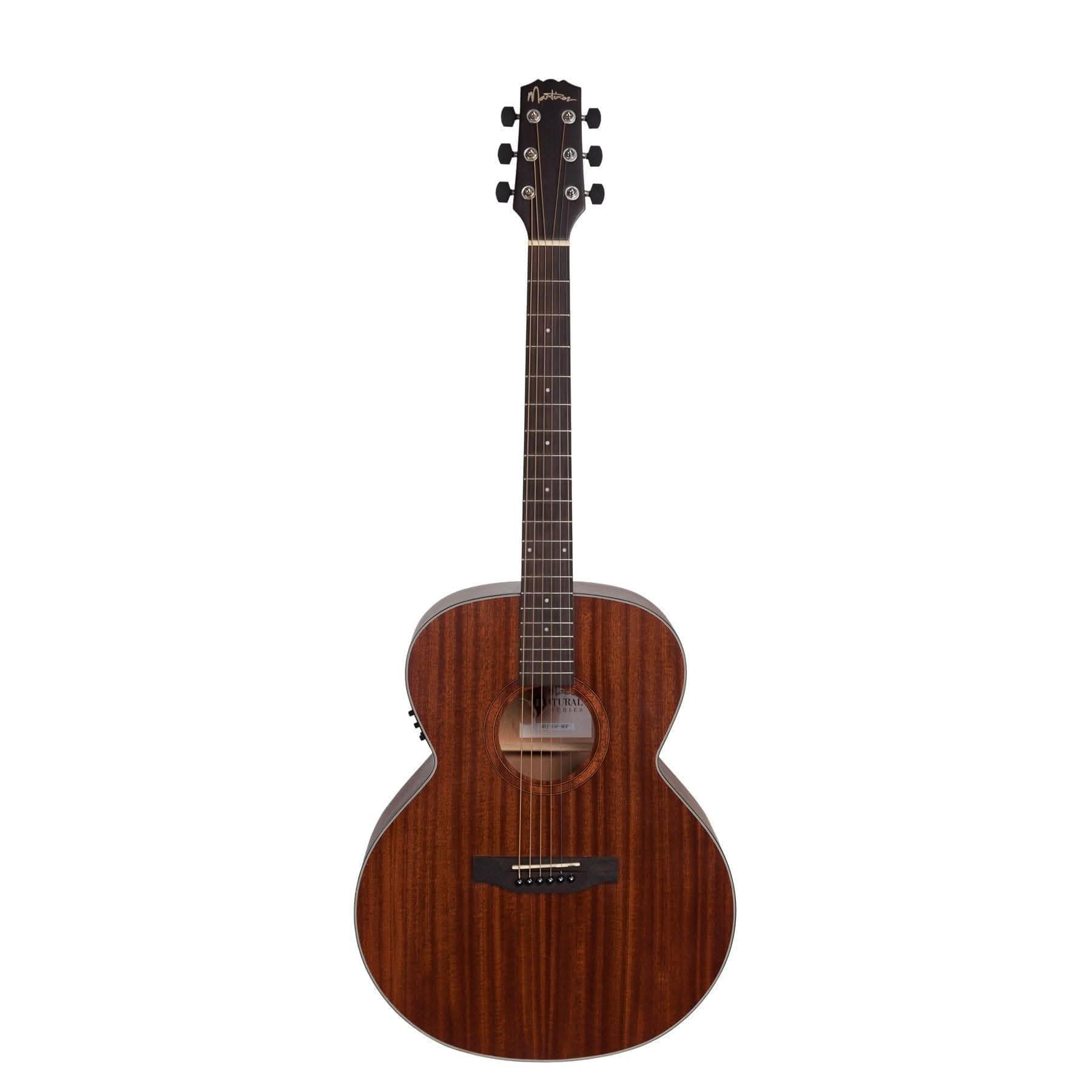 Martinez 'Natural Series' Mahogany Top Acoustic-Electric Jumbo Guitar (Open Pore) - GIG Guitars