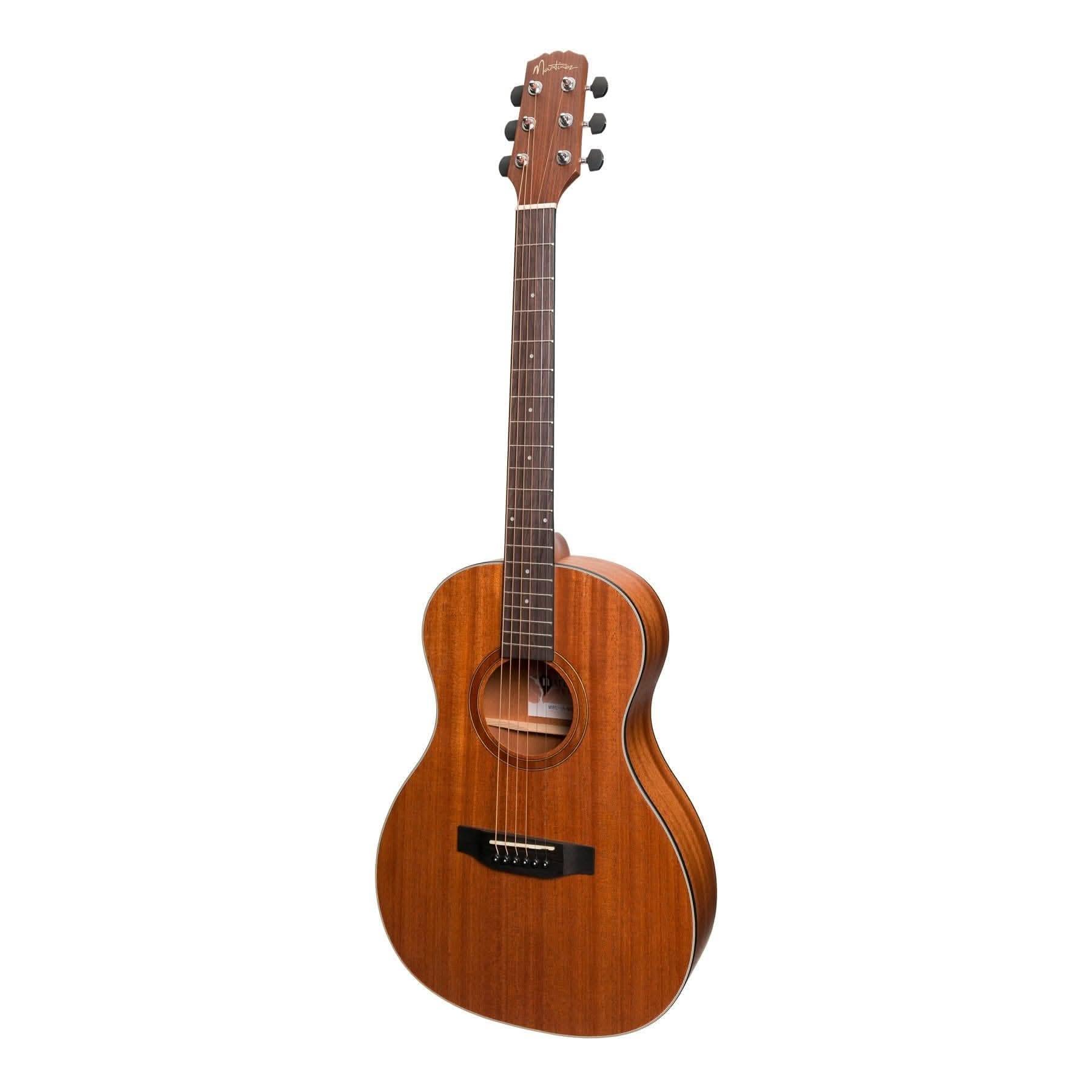 Martinez 'Natural Series' Mahogany Top Acoustic-Electric Parlour Guitar (Open Pore) - GIG Guitars