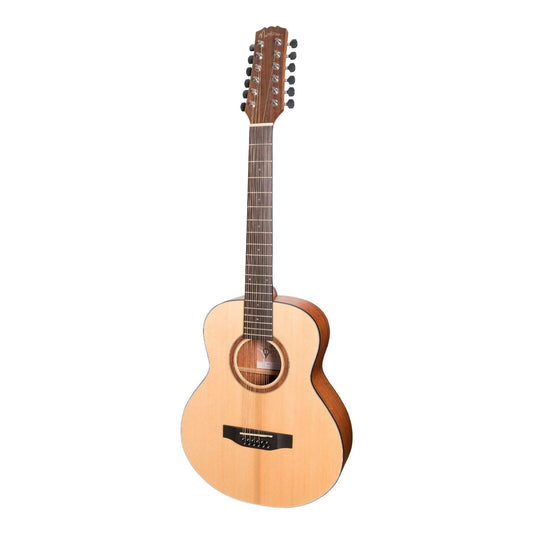 Martinez 'Natural Series' Spruce Top 12-String Acoustic-Electric Mini Short Scale Guitar (Open Pore) - GIG Guitars