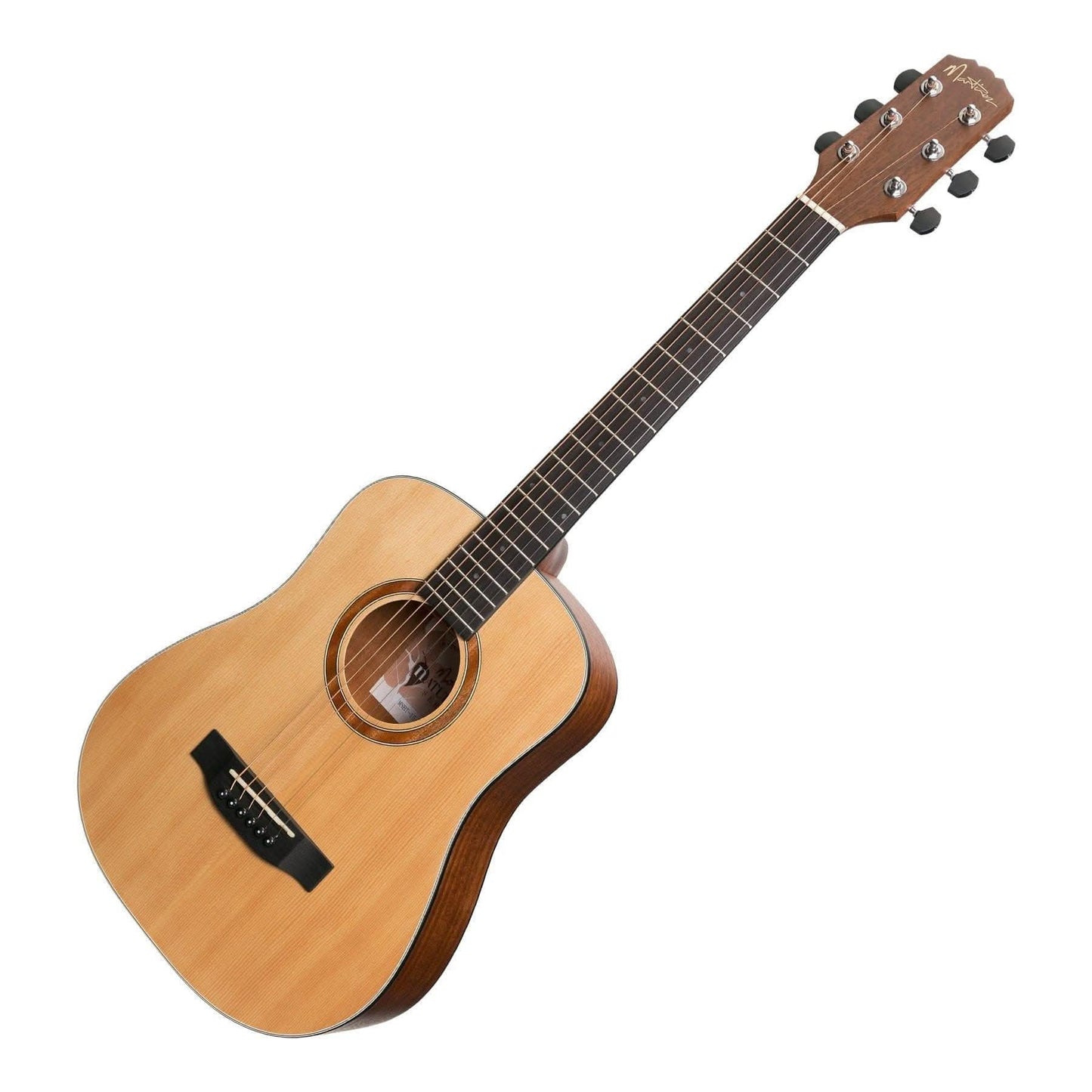 Martinez 'Natural Series' Spruce Top Acoustic-Electric Babe Traveller Guitar (Open Pore) - GIG Guitars