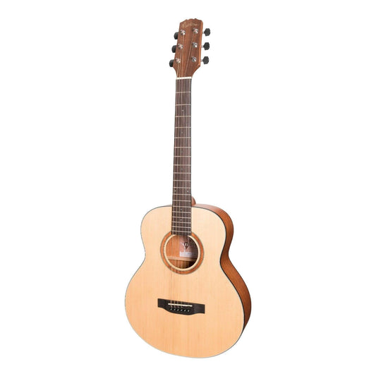 Martinez 'Natural Series' Spruce Top Acoustic-Electric Mini Short Scale Guitar (Open Pore) - GIG Guitars