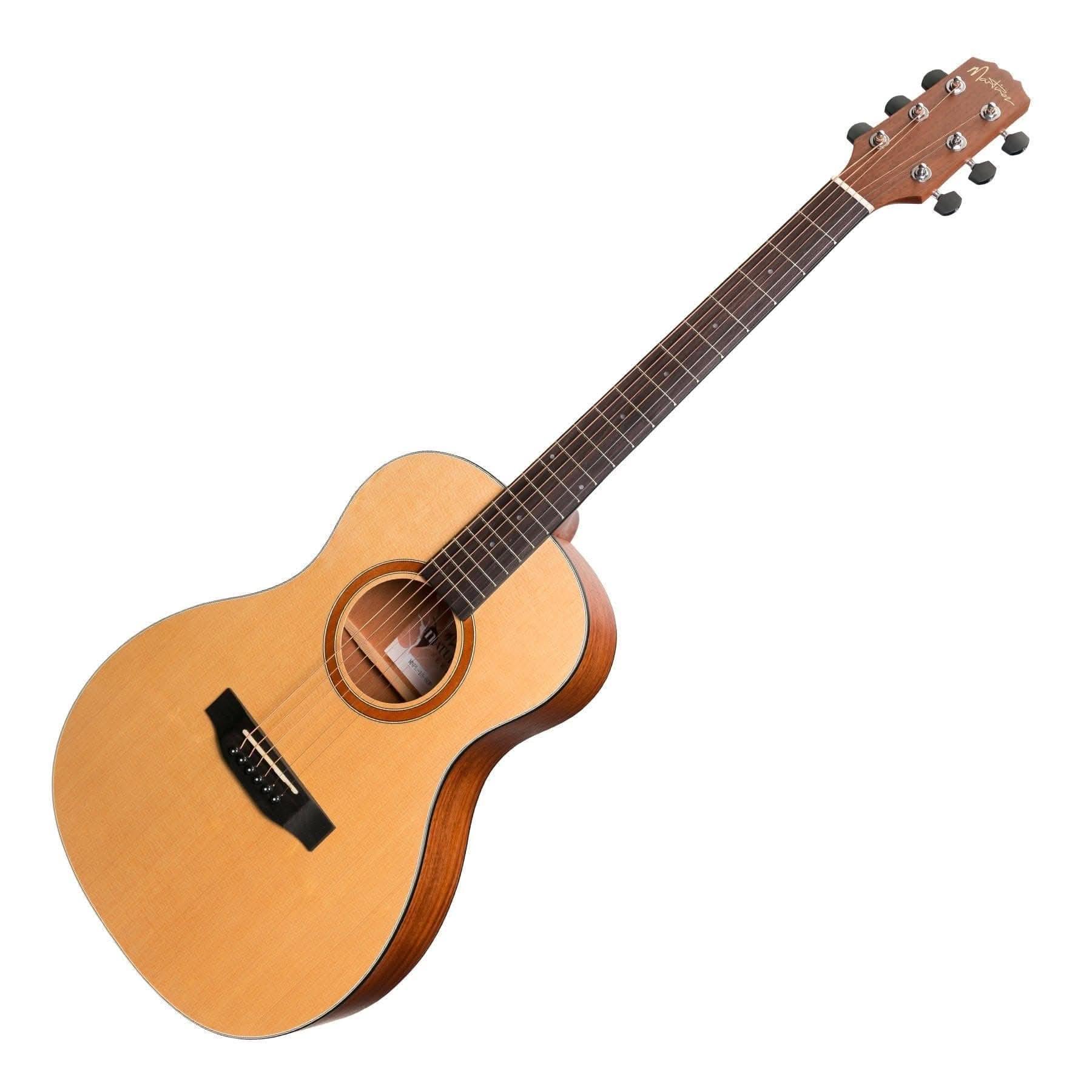 Martinez 'Natural Series' Spruce Top Acoustic-Electric Parlour Guitar (Open Pore) - GIG Guitars