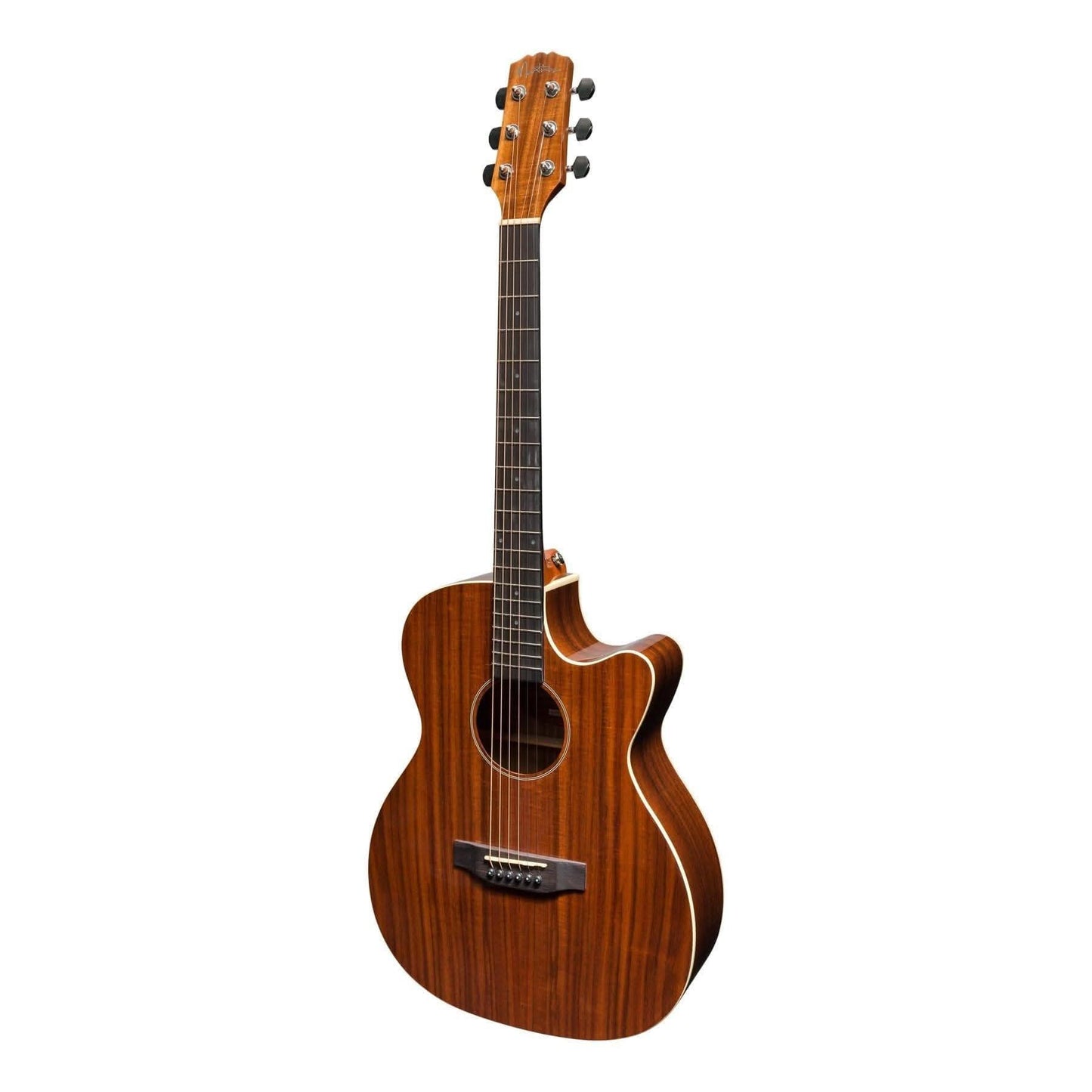 Martinez 'Southern Star Series' Koa Solid Top Acoustic-Electric Small Body Cutaway Guitar (Natural Gloss) - GIG Guitars