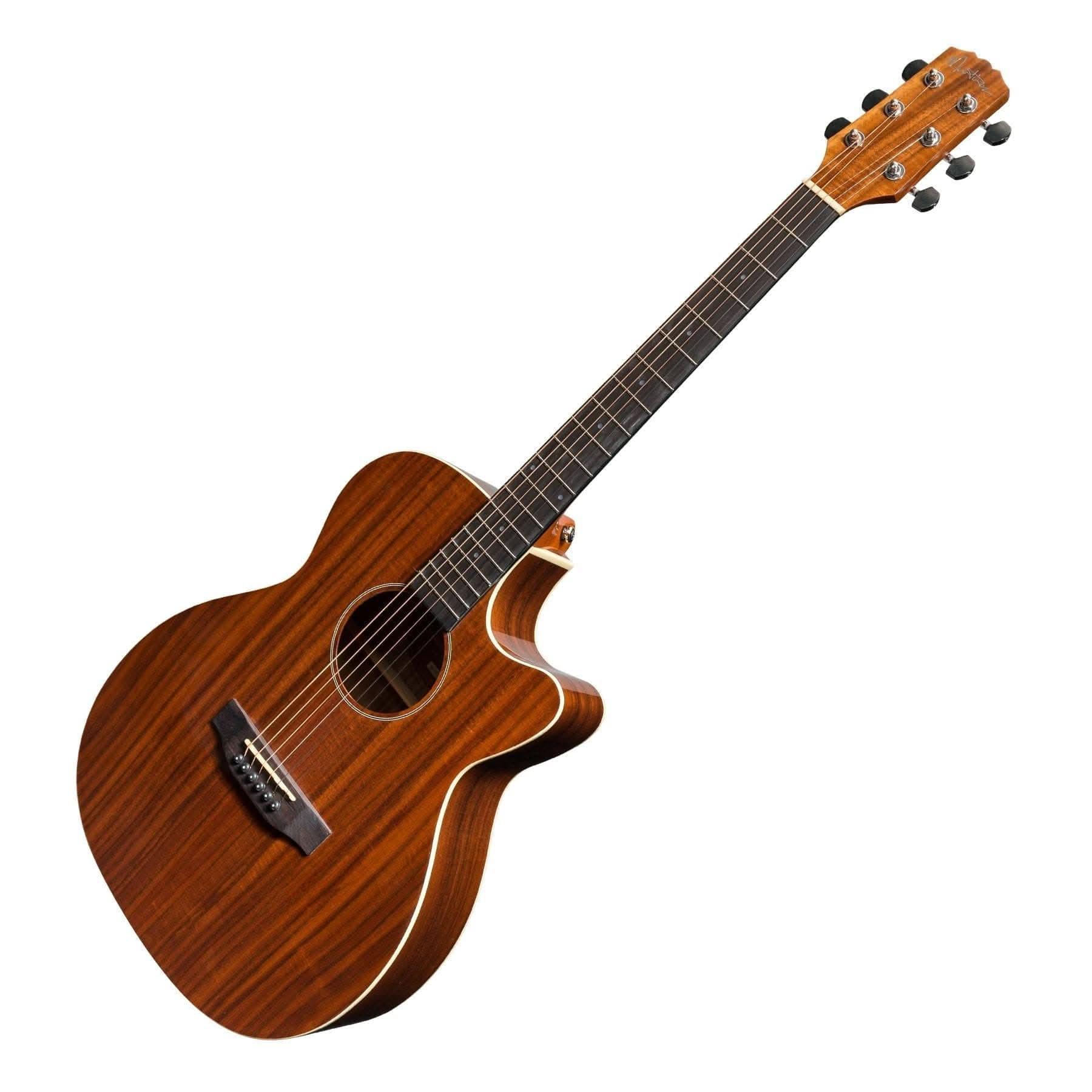 Martinez 'Southern Star Series' Koa Solid Top Acoustic-Electric Small Body Cutaway Guitar (Natural Gloss) - GIG Guitars