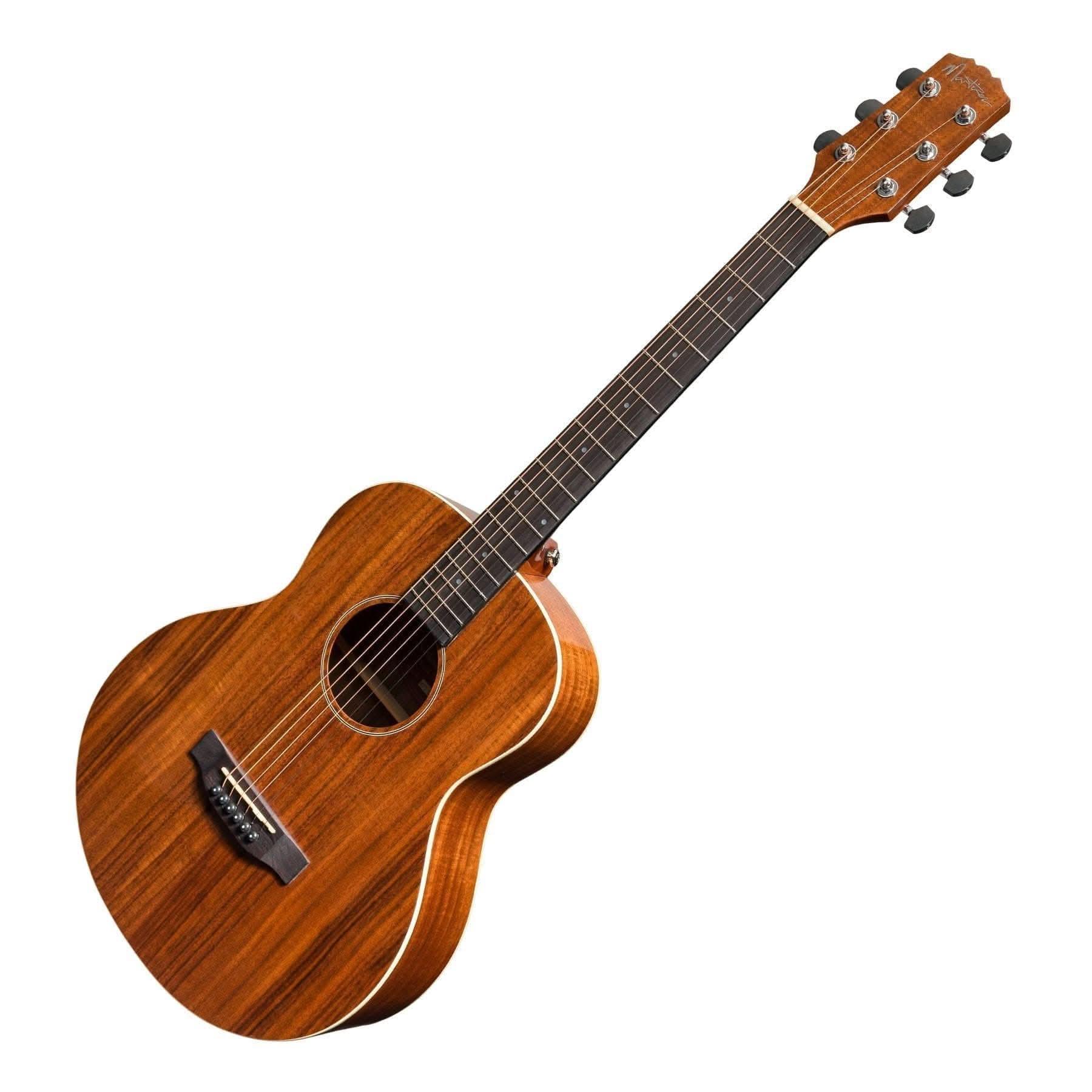 Martinez 'Southern Star Series' Koa Solid Top Acoustic-Electric TS-Mini Guitar (Natural Gloss) - GIG Guitars