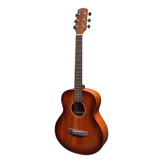 Martinez 'Southern Star Series' Mahogany Solid Top Acoustic-Electric TS-Mini Guitar (Satin Sunburst) - GIG Guitars