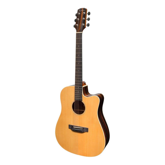 Martinez 'Southern Star Series' Spruce Solid Top Acoustic-Electric Dreadnought Cutaway Guitar (Natural Gloss) - GIG Guitars