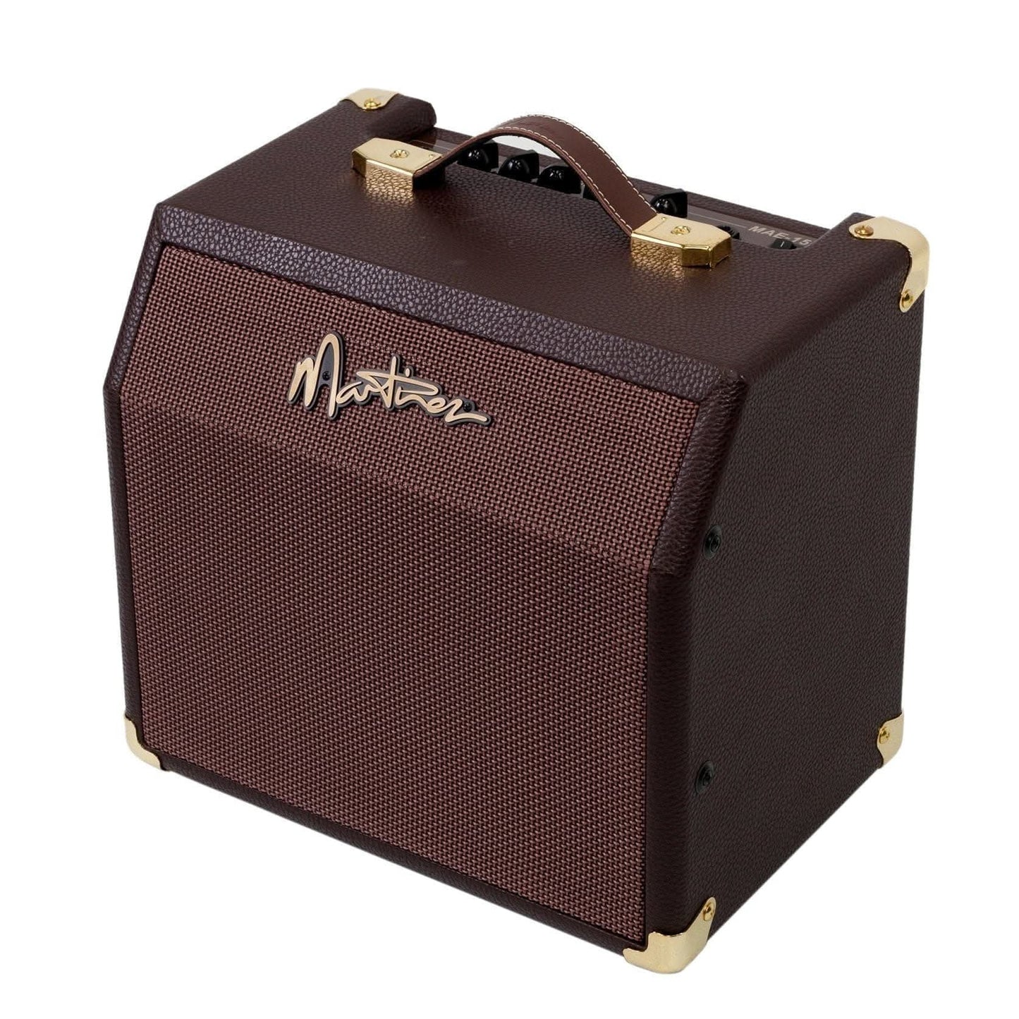 Martinez Retro-Style 15 Watt Acoustic Guitar Amplifier with Chorus (Brown Vinyl) - GIG Guitars