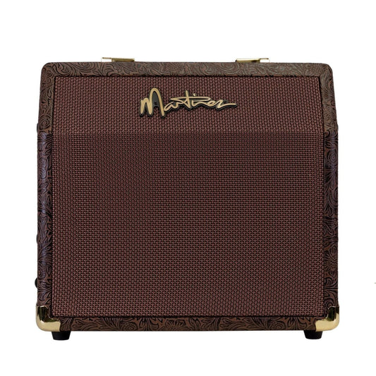 Martinez Retro-Style 15 Watt Acoustic Guitar Amplifier with Chorus (Paisley Brown) - GIG Guitars