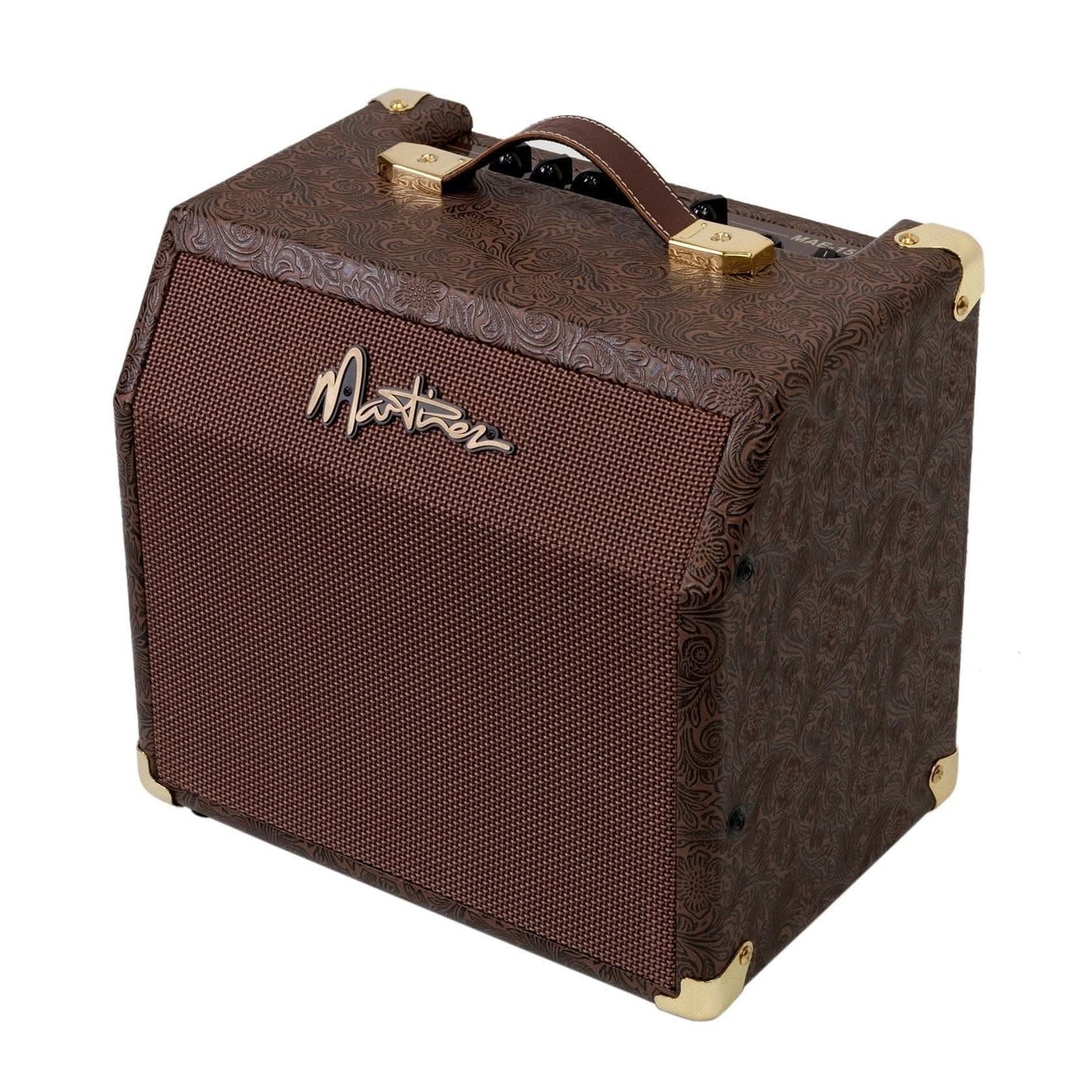 Martinez Retro-Style 15 Watt Acoustic Guitar Amplifier with Chorus (Paisley Brown) - GIG Guitars