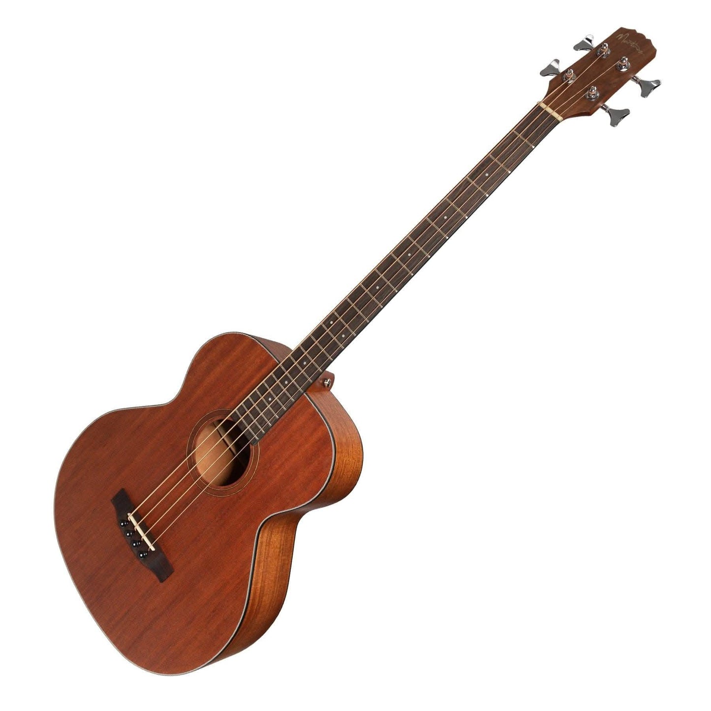 Martinez 'Natural Series' Mahogany Top Acoustic-Electric Bass Guitar (Open Pore) - GIG Guitars