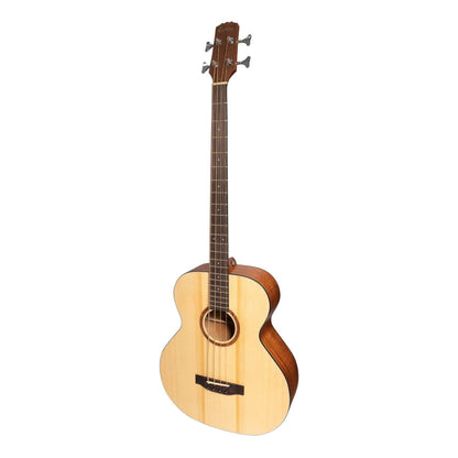 Martinez 'Natural Series' Spruce Top Acoustic-Electric Bass Guitar (Open Pore) - GIG Guitars