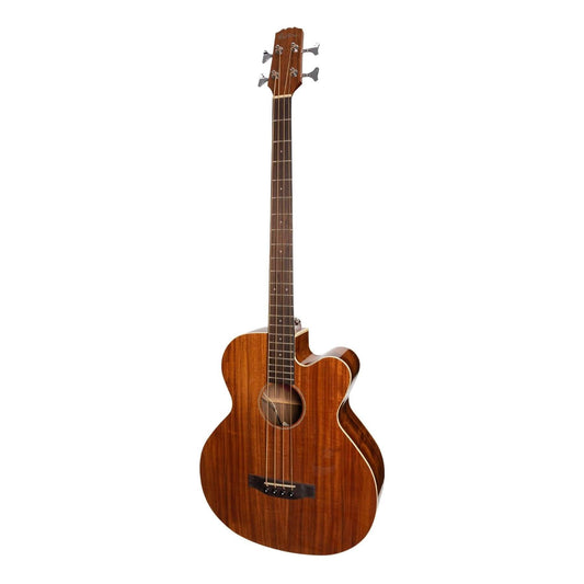 Martinez 'Southern Star Series' Koa Solid Top Acoustic-Electric Cutaway Bass Guitar (Natural Gloss) - GIG Guitars