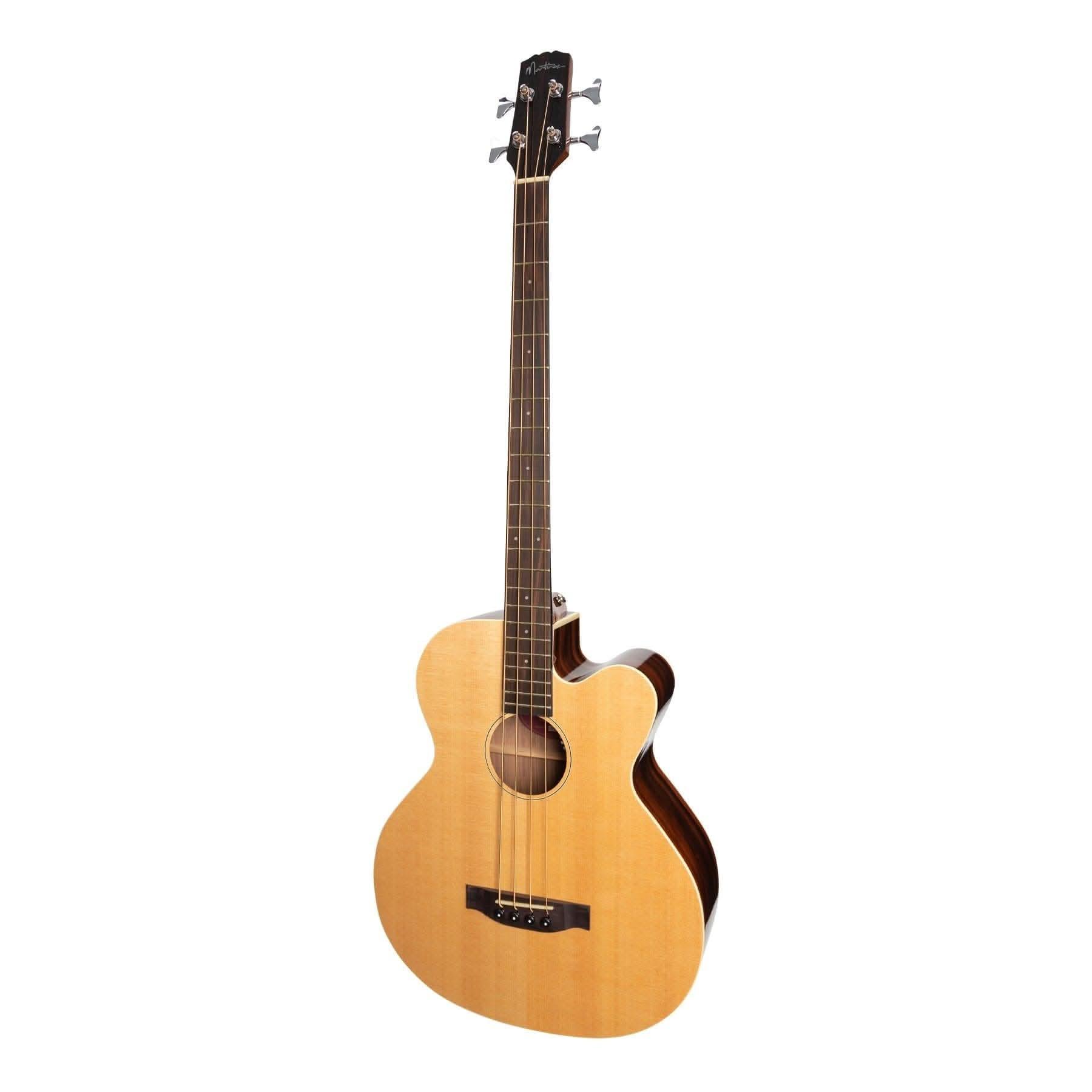 Martinez 'Southern Star Series' Spruce Solid Top Acoustic-Electric Cutaway Bass Guitar (Natural Gloss) - GIG Guitars