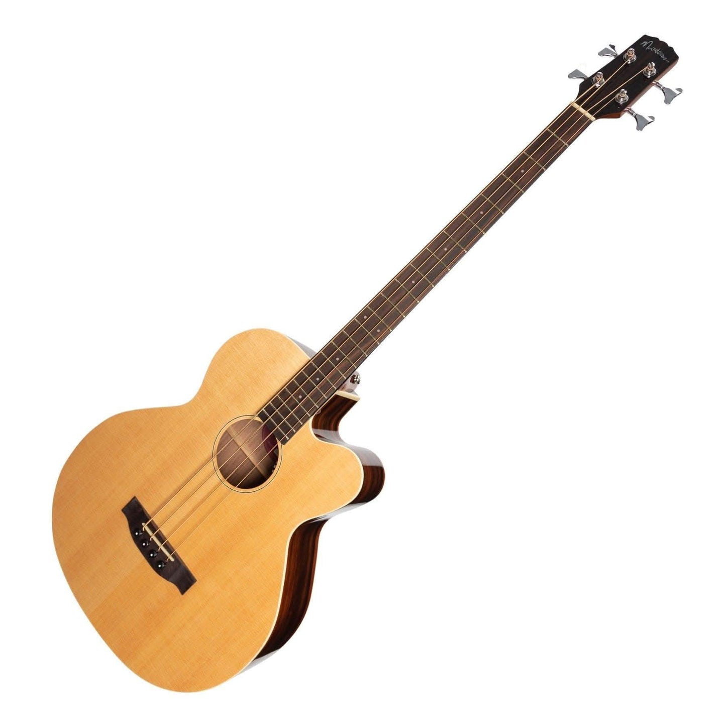 Martinez 'Southern Star Series' Spruce Solid Top Acoustic-Electric Cutaway Bass Guitar (Natural Gloss) - GIG Guitars