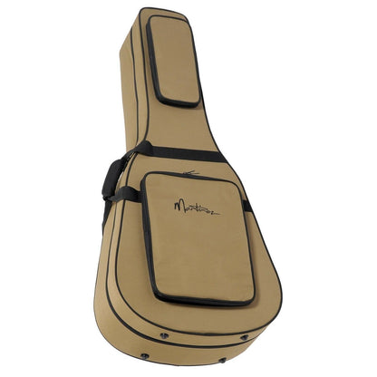 Martinez Deluxe Shaped Acoustic Guitar Polyfoam Case (Tan) - GIG Guitars