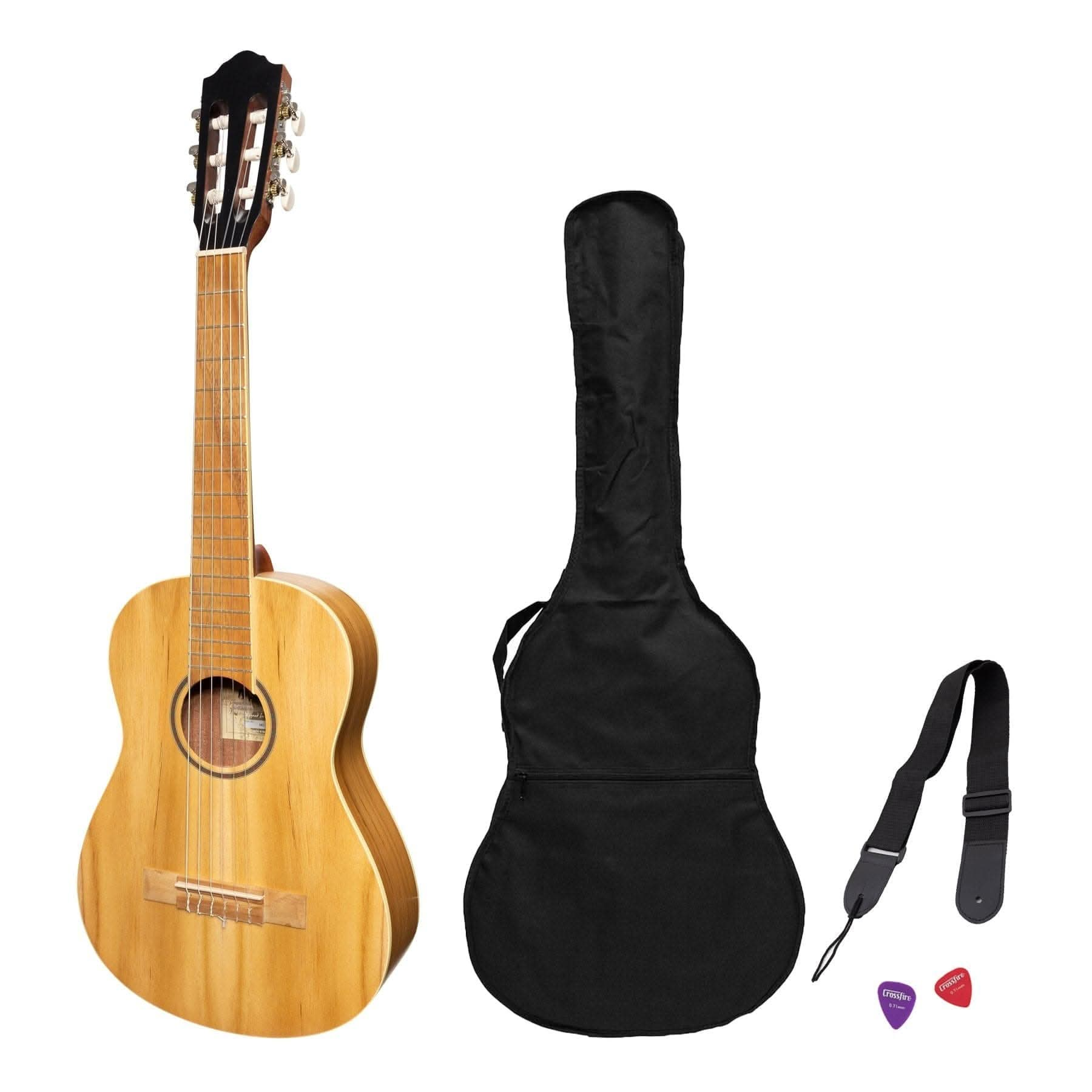 Martinez 1/2 Size Student Classical Guitar Pack with Built In Tuner (Jati-Teakwood) - GIG Guitars