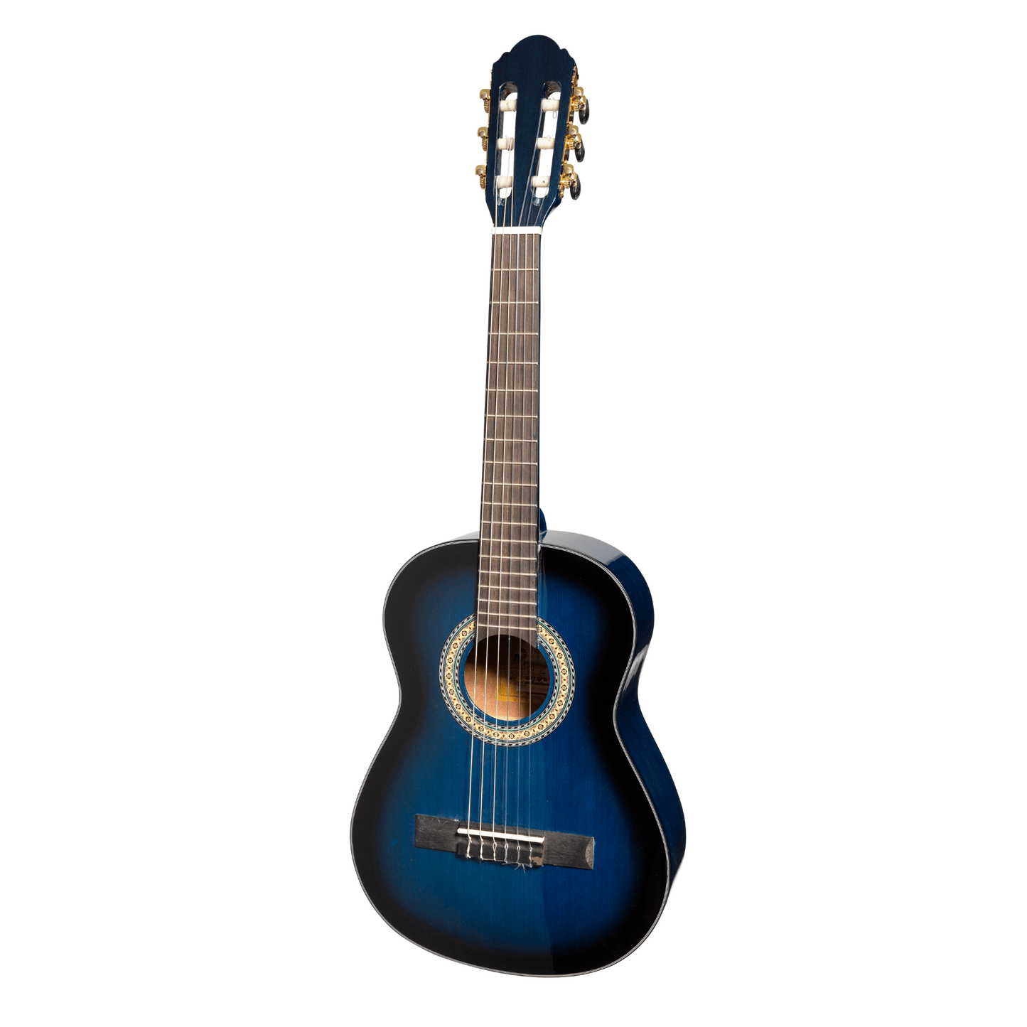 Martinez G-Series 1/2 Size Student Classical Guitar with Built In Tuner (Blue-Gloss) - GIG Guitars