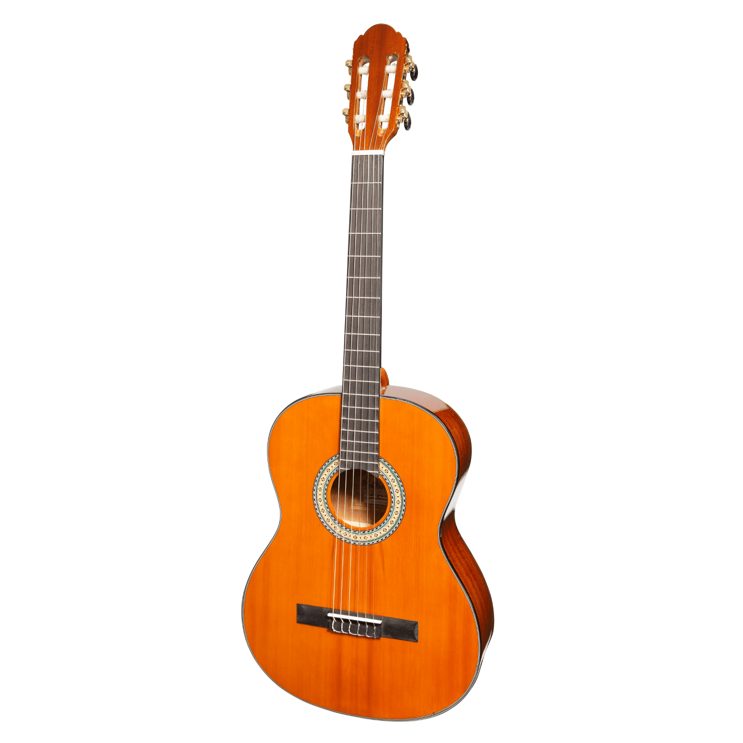 Martinez G-Series Full Size Electric Classical Guitar with Tuner (Amber-Gloss) - GIG Guitars