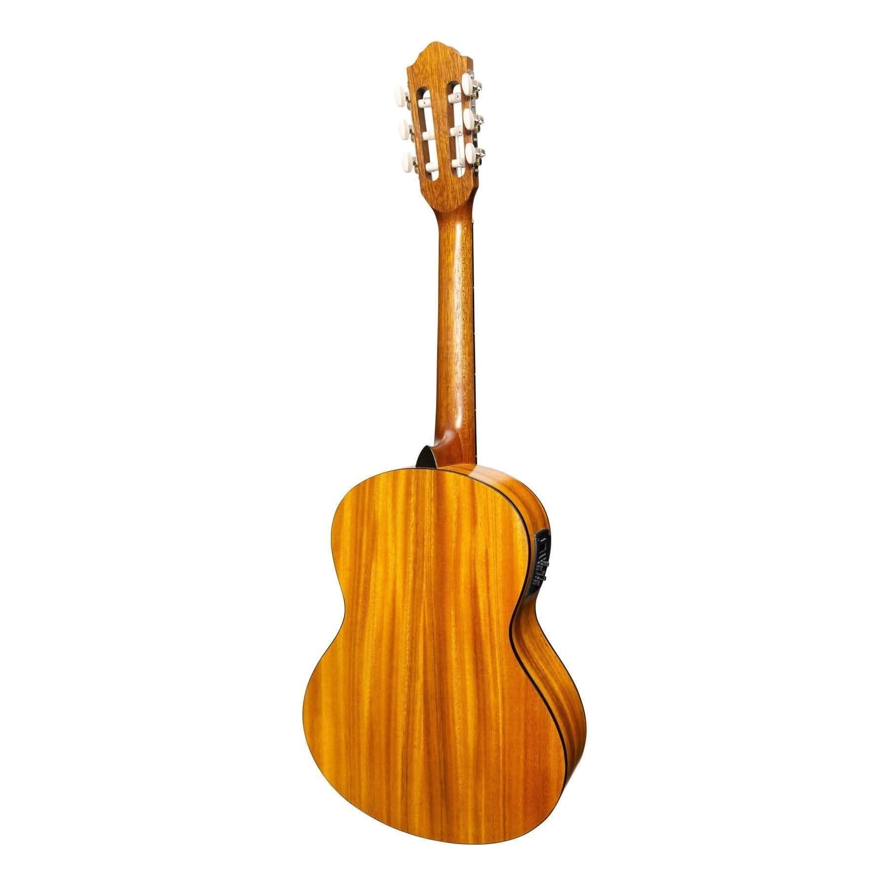 Martinez 'Slim Jim' 3/4 Size Electric Classical Guitar Pack with Pickup/Tuner (Koa) - GIG Guitars