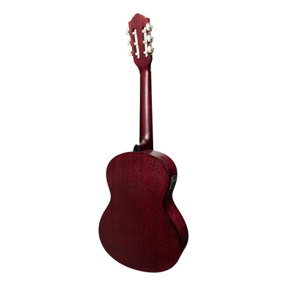 Martinez 'Slim Jim' 3/4 Size Student Classical Guitar Pack with Built In Tuner (Red) - GIG Guitars