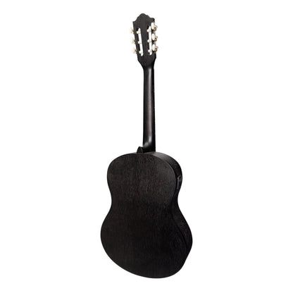 Martinez 'Slim Jim' Full Size Student Classical Guitar Pack with Built In Tuner (Black) - GIG Guitars