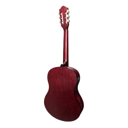 Martinez 'Slim Jim' Full Size Student Classical Guitar Pack with Built In Tuner (Red) - GIG Guitars