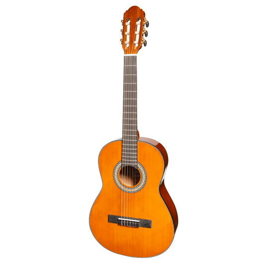 Martinez 'Slim Jim' G-Series 3/4 Size Classical Guitar with Built-in Tuner (Amber-Gloss) - GIG Guitars