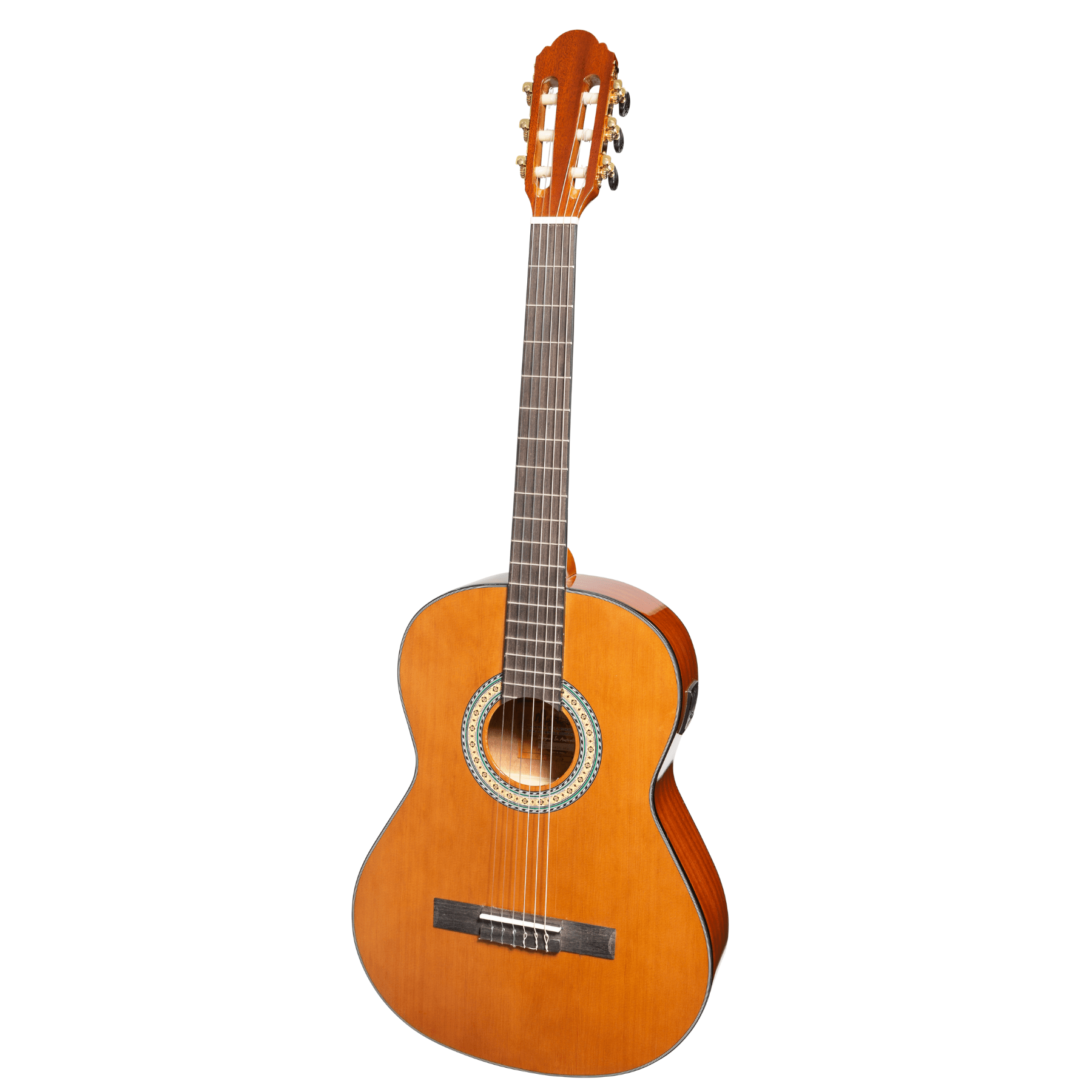 Martinez 'Slim Jim' G-Series Left Handed Full Size Classical Guitar with Built-in Tuner (Natural-Gloss) - GIG Guitars