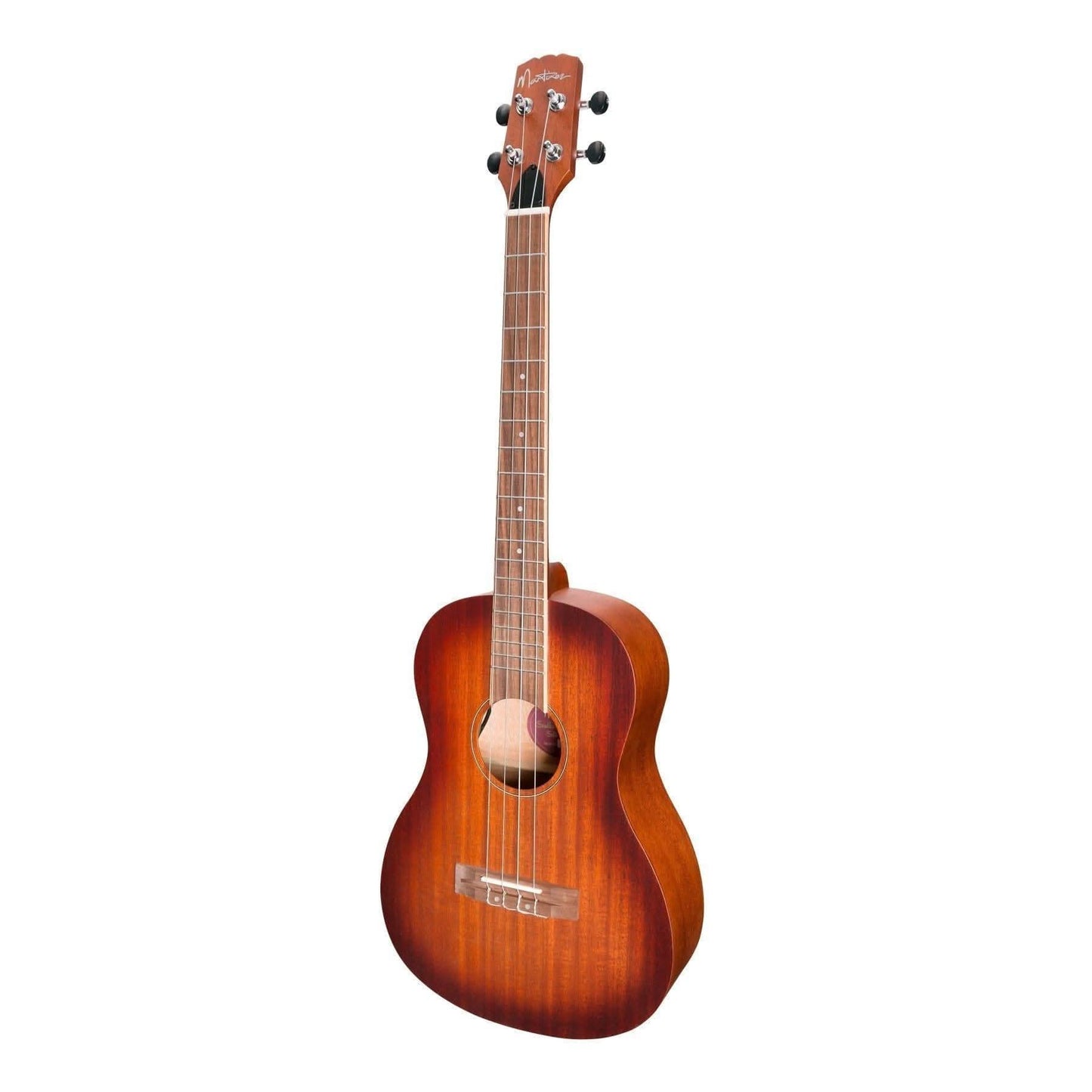 Martinez 'Southern Belle 6 Series' Mahogany Solid Top Electric Baritone Ukulele with Hard Case (Sunburst) - GIG Guitars