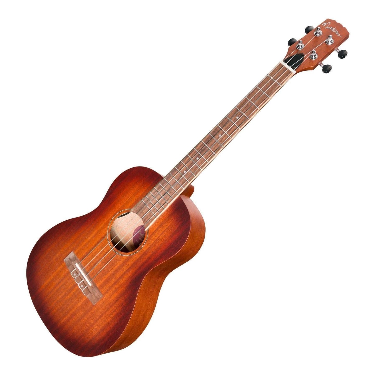 Martinez 'Southern Belle 6 Series' Mahogany Solid Top Electric Baritone Ukulele with Hard Case (Sunburst) - GIG Guitars