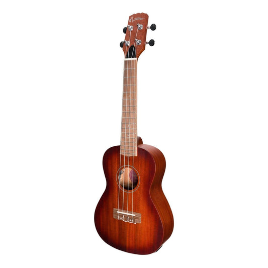 Martinez 'Southern Belle 6 Series' Mahogany Solid Top Electric Concert Ukulele with Hard Case (Sunburst) - GIG Guitars