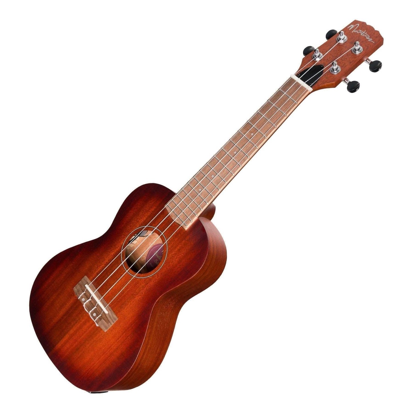 Martinez 'Southern Belle 6 Series' Mahogany Solid Top Electric Concert Ukulele with Hard Case (Sunburst) - GIG Guitars