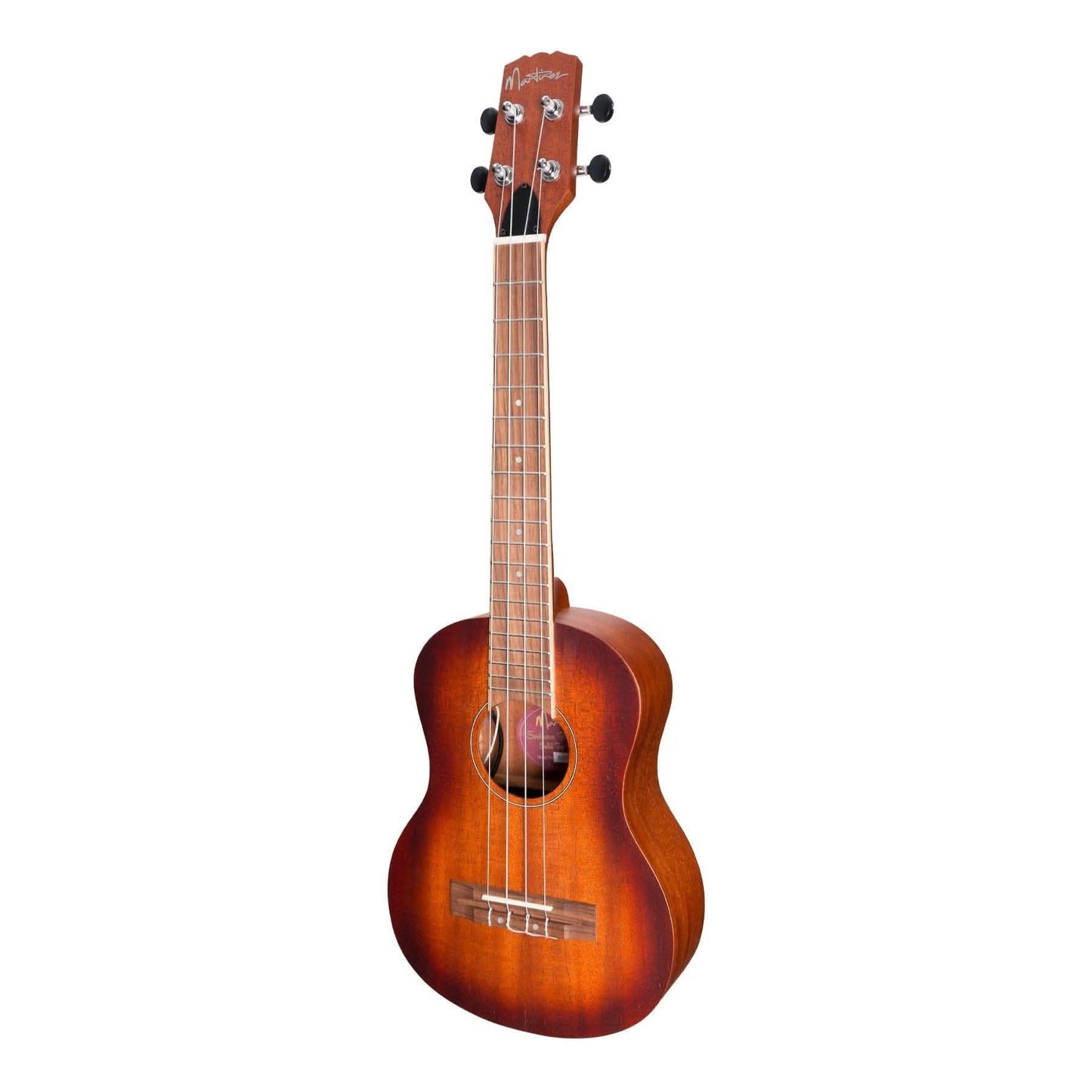 Martinez 'Southern Belle 6 Series' Mahogany Solid Top Electric Tenor Ukulele with Hard Case (Sunburst) - GIG Guitars