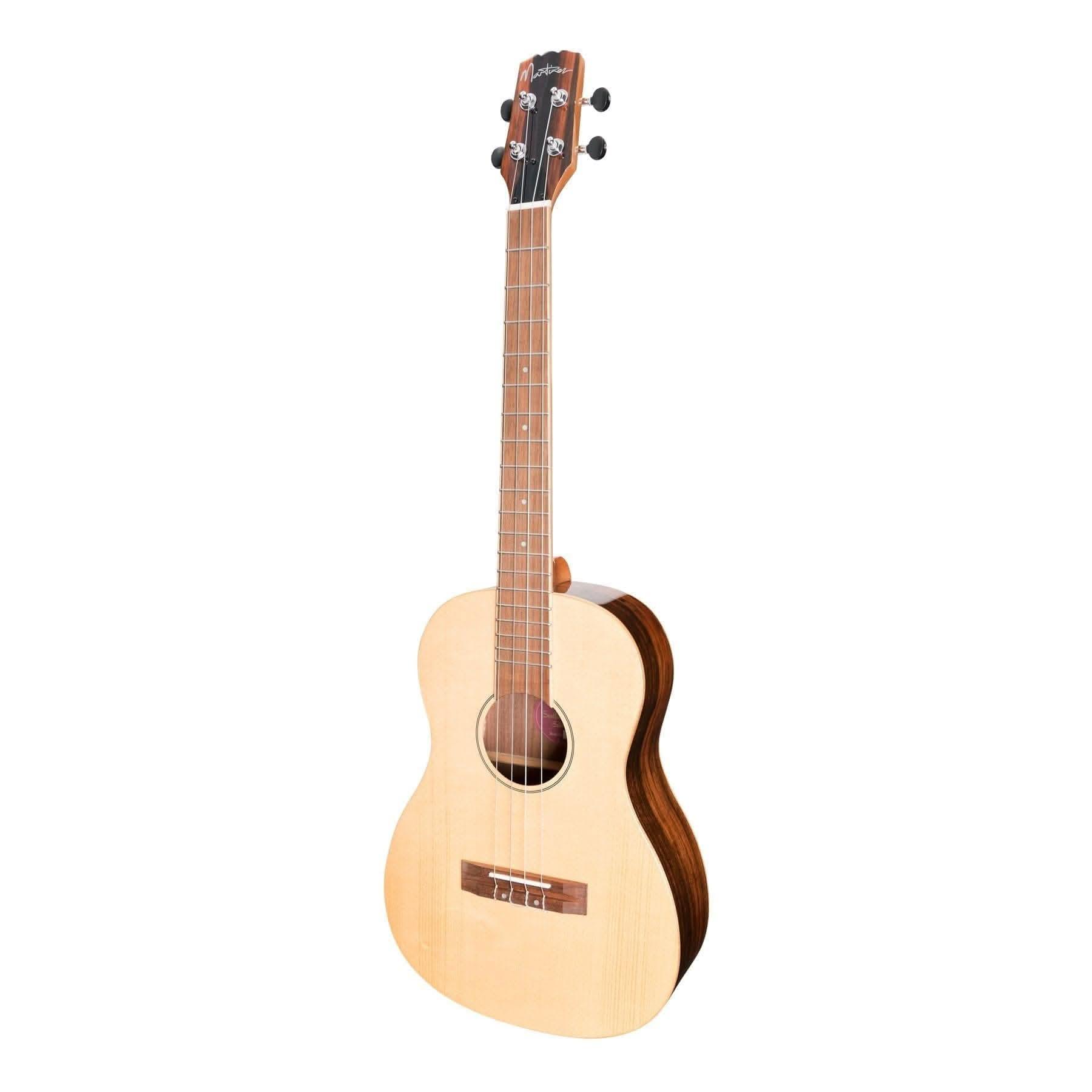 Martinez 'Southern Belle 7 Series' Spruce Solid Top Electric Baritone Ukulele with Hard Case (Natural Gloss) - GIG Guitars