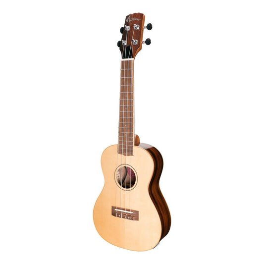 Martinez 'Southern Belle 7 Series' Spruce Solid Top Electric Concert Ukulele with Hard Case (Natural Gloss) - GIG Guitars