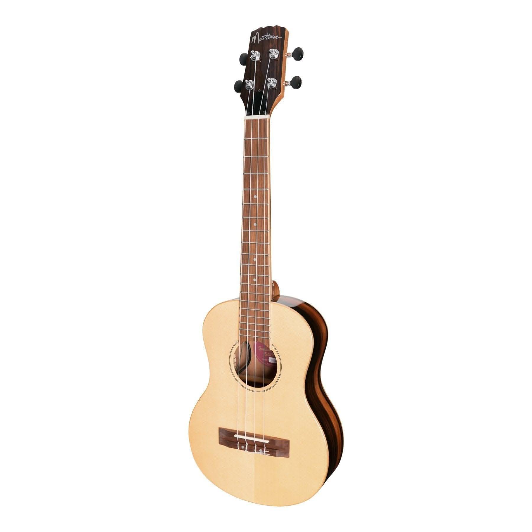 Martinez 'Southern Belle 7 Series' Spruce Solid Top Electric Tenor Ukulele with Hard Case (Natural Gloss) - GIG Guitars